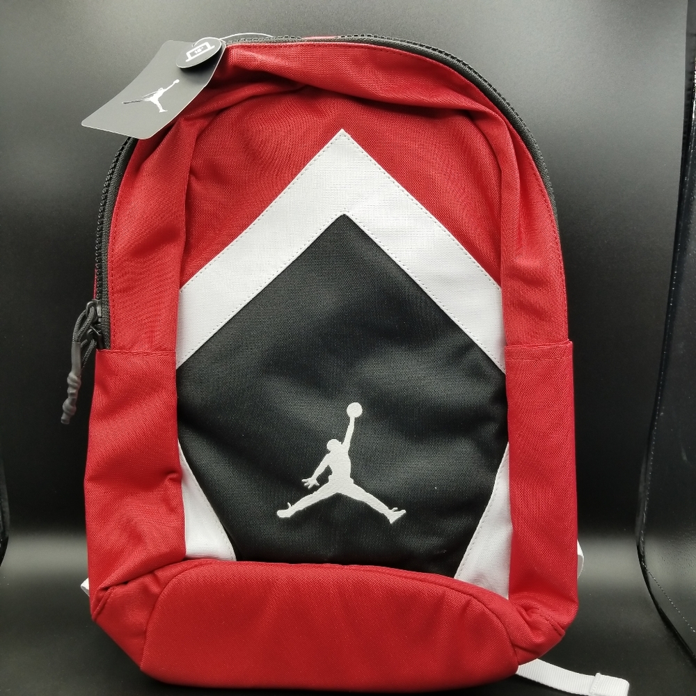 Nike Jordan Diamond Jumpman Backpack Fits 15" Laptop 9A0262 R78 Red/Black